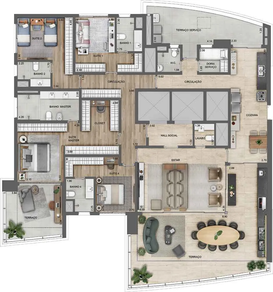 Apartamento, 4 quartos, 276 m² - Foto 27