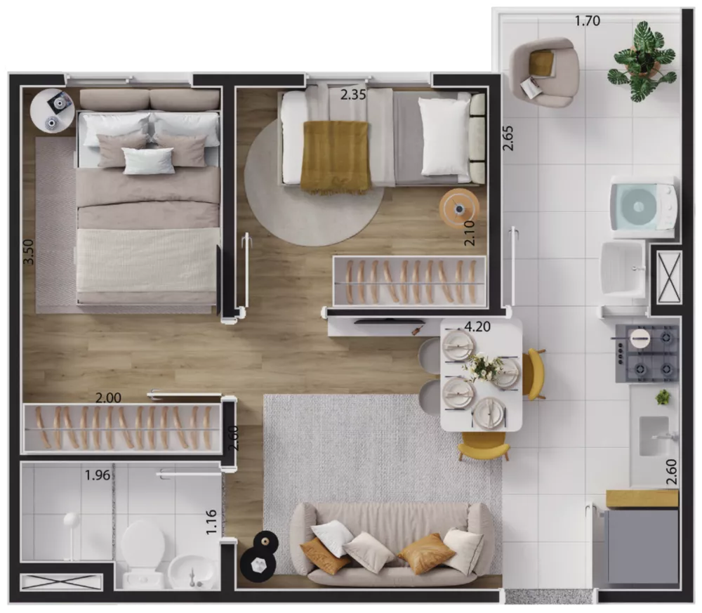 Apartamento, 1 quarto, 34 m² - Foto 9