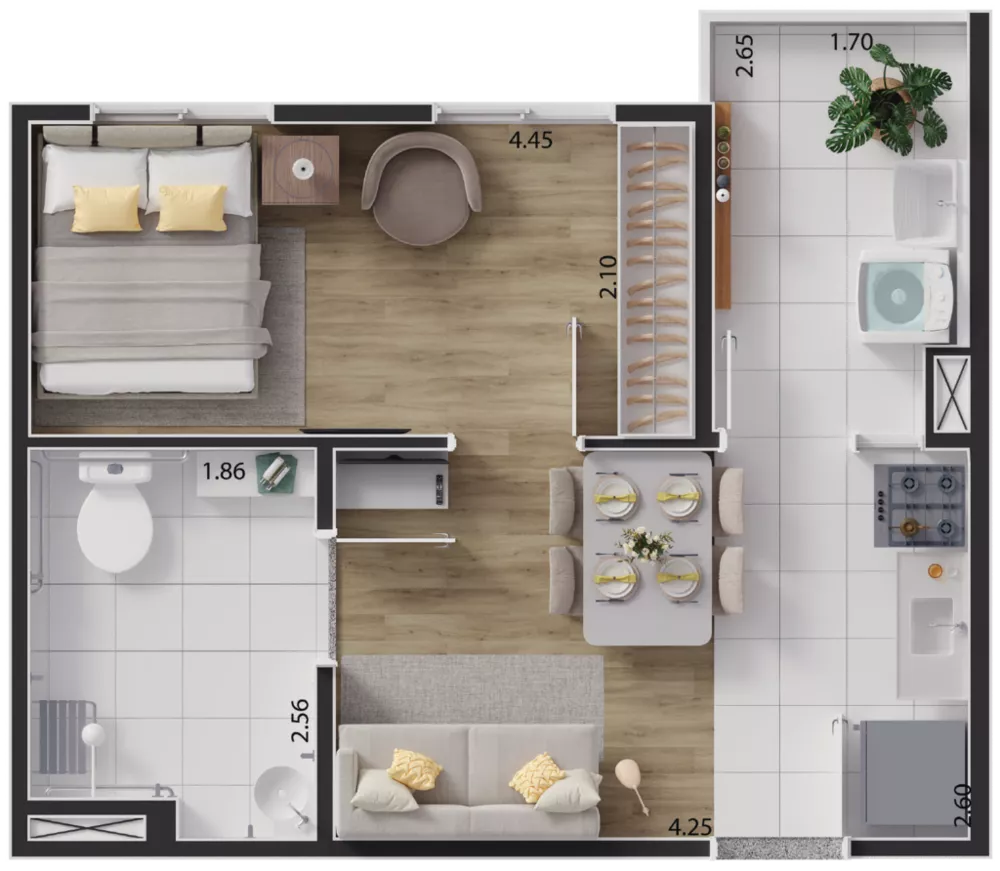 Apartamento, 1 quarto, 34 m² - Foto 12