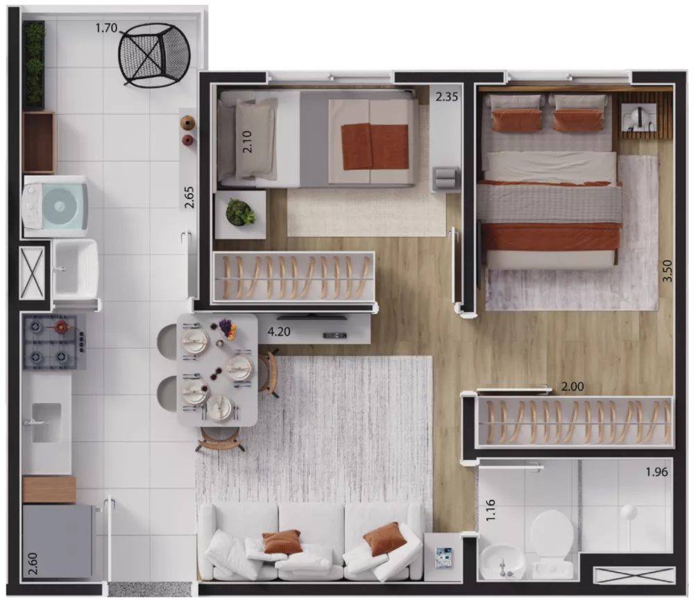 Apartamento, 1 quarto, 34 m² - Foto 21