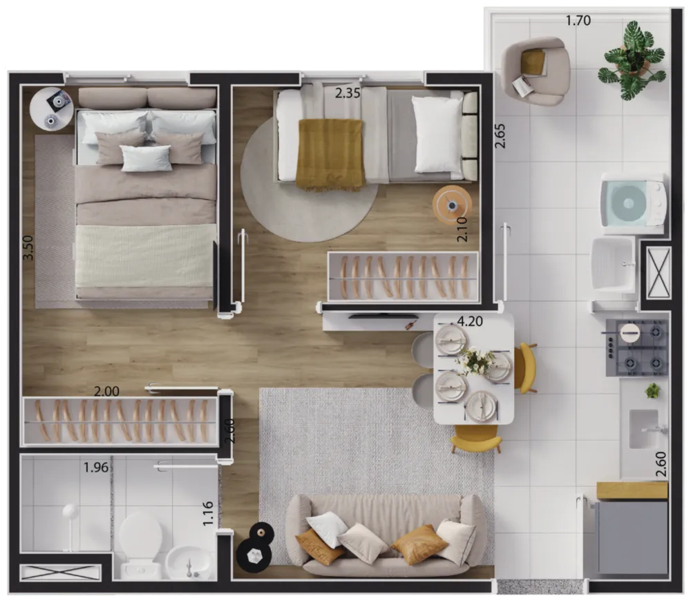 Apartamento, 1 quarto, 34 m² - Foto 36