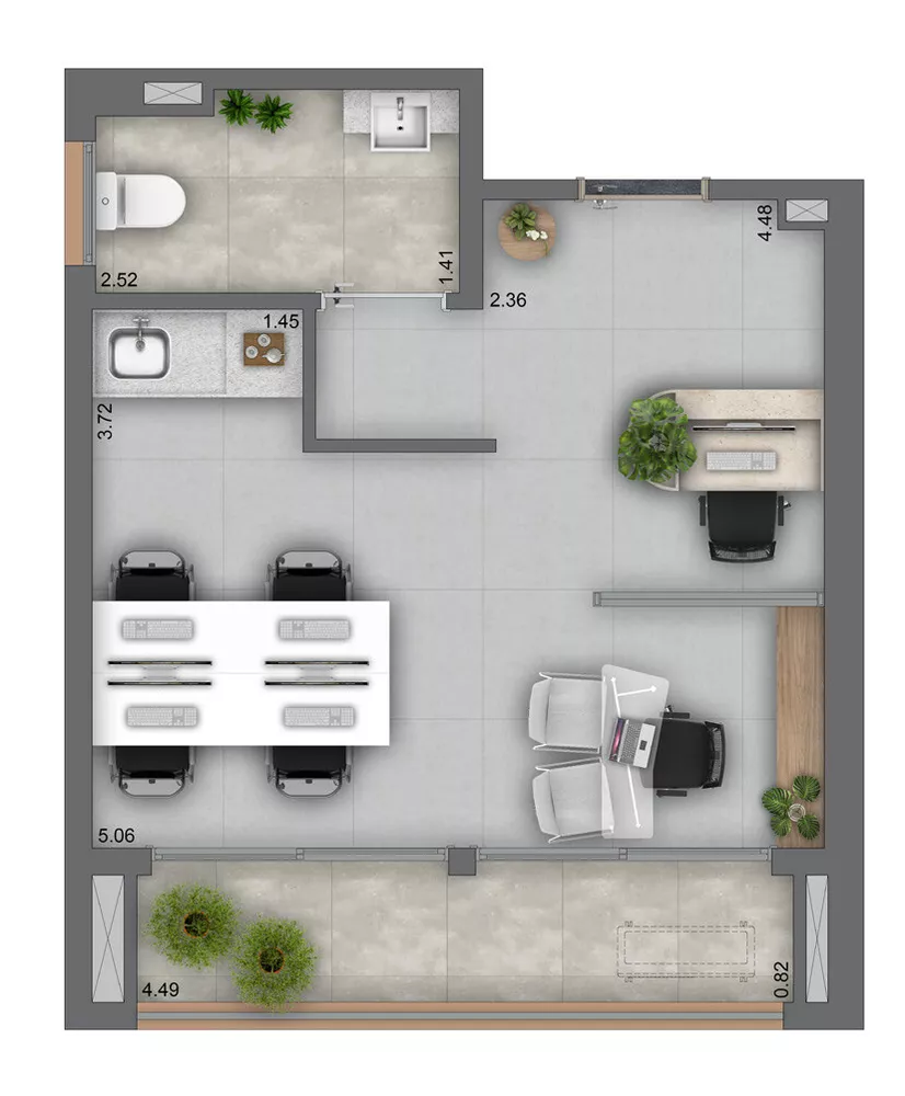 Sala-Conjunto, 33 m² - Foto 2
