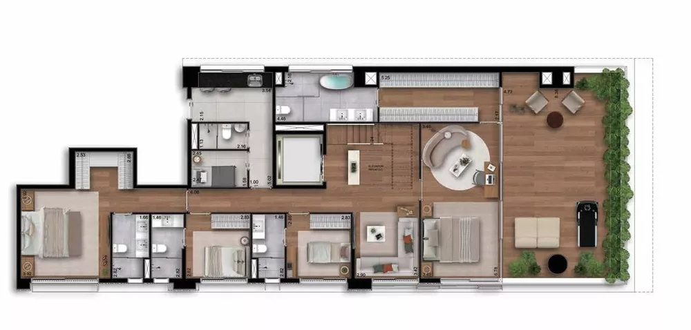 Cobertura, 4 quartos, 377 m² - Foto 6