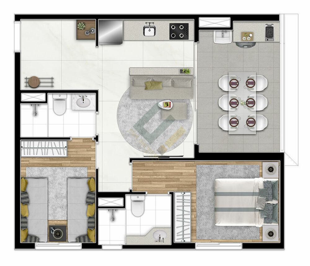 Apartamento, 3 quartos, 68 m² - Foto 4