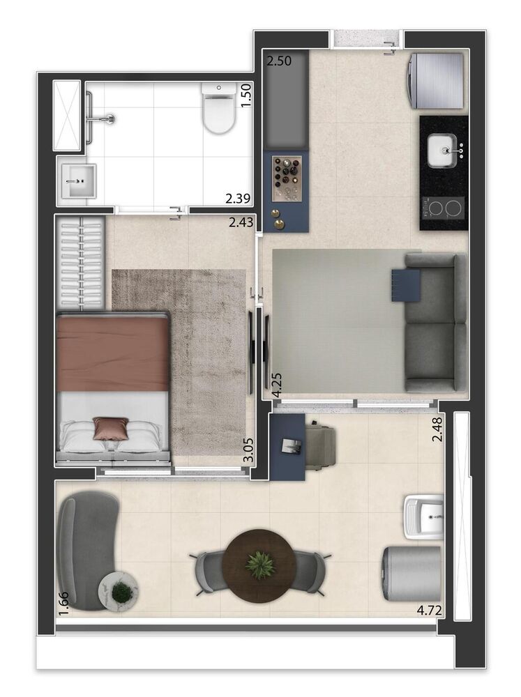 Apartamento, 1 quarto, 38 m² - Foto 14
