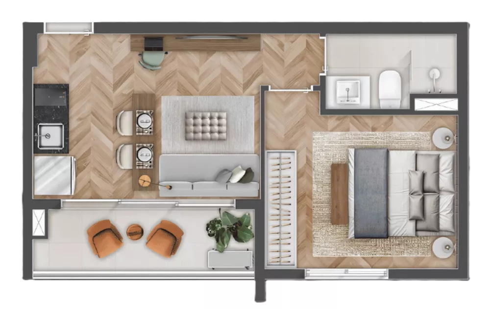 Apartamento, 1 quarto, 25 m² - Foto 3
