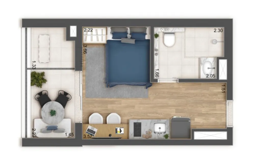Apartamento, 1 quarto, 27 m² - Foto 15