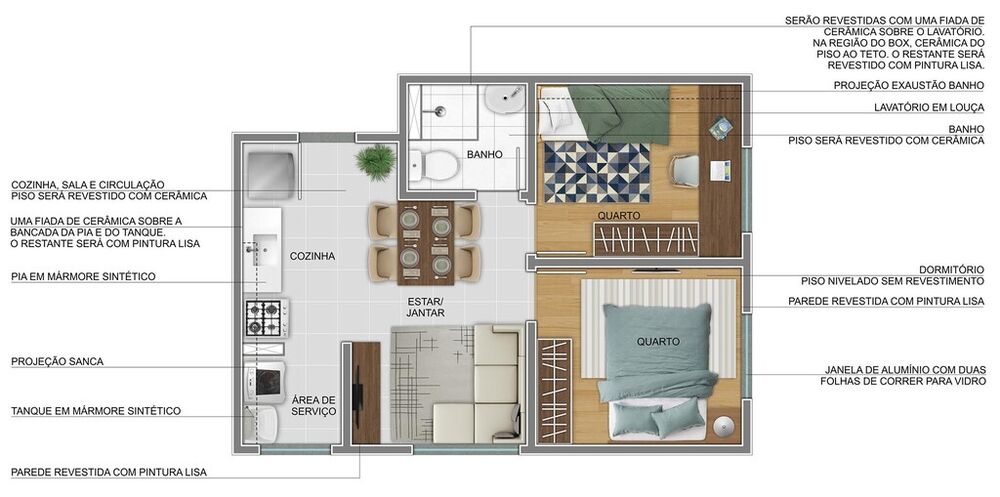 Apartamento à venda com 2 quartos, 36m² - Foto 2