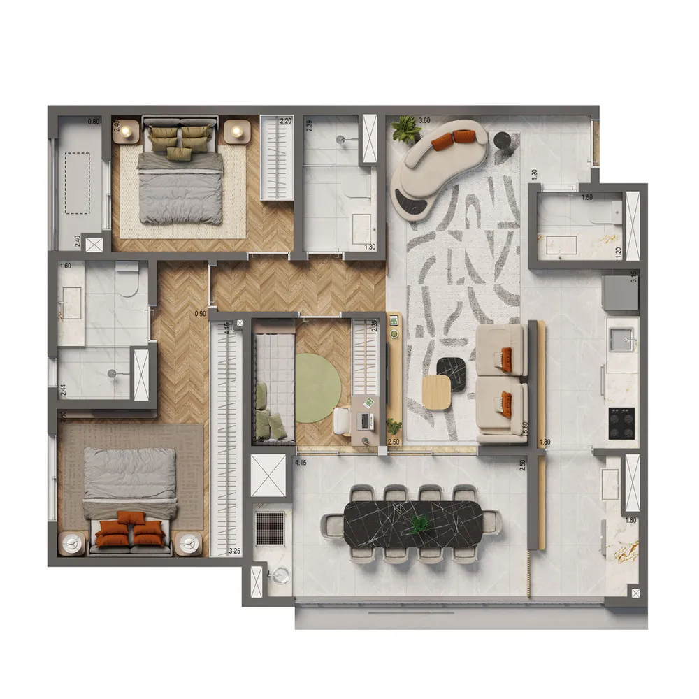 Apartamento, 2 quartos, 74 m² - Foto 10
