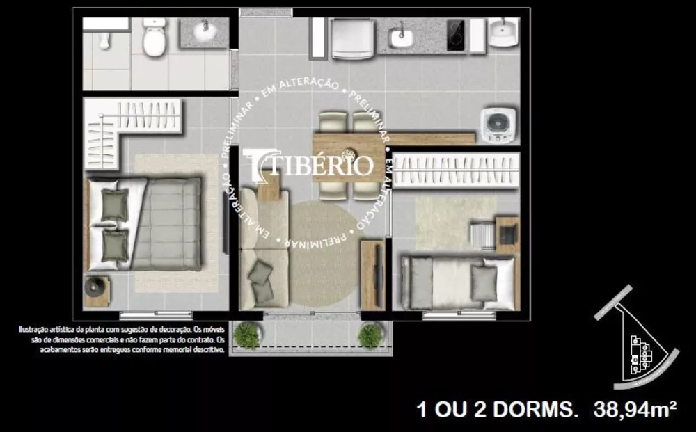 Apartamento, 1 quarto, 30 m² - Foto 2