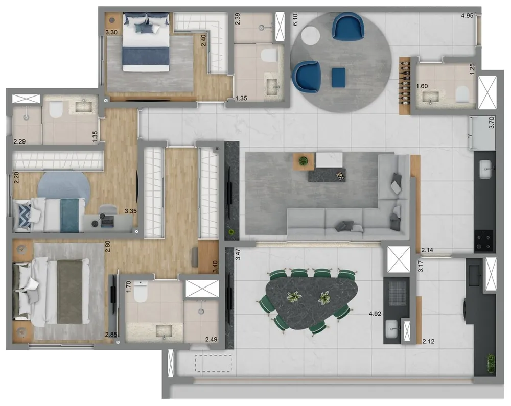 Apartamento, 2 quartos, 131 m² - Foto 11