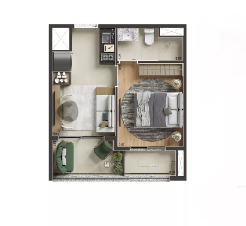 Apartamento, 1 quarto, 30 m² - Foto 23