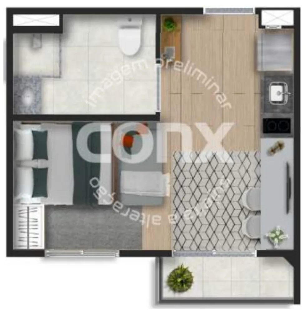 Apartamento, 1 quarto, 28 m² - Foto 10
