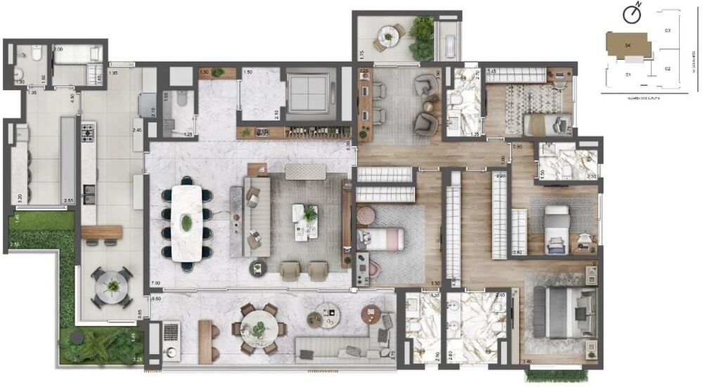 Apartamento, 4 quartos, 291 m² - Foto 8