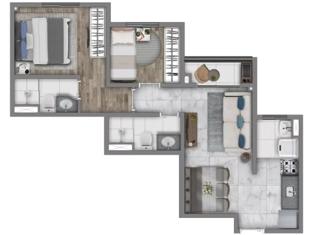 Apartamento, 3 quartos, 55 m² - Foto 6