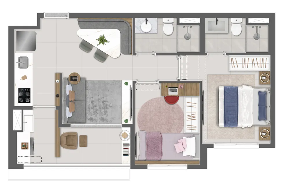 Apartamento, 2 quartos, 37 m² - Foto 16