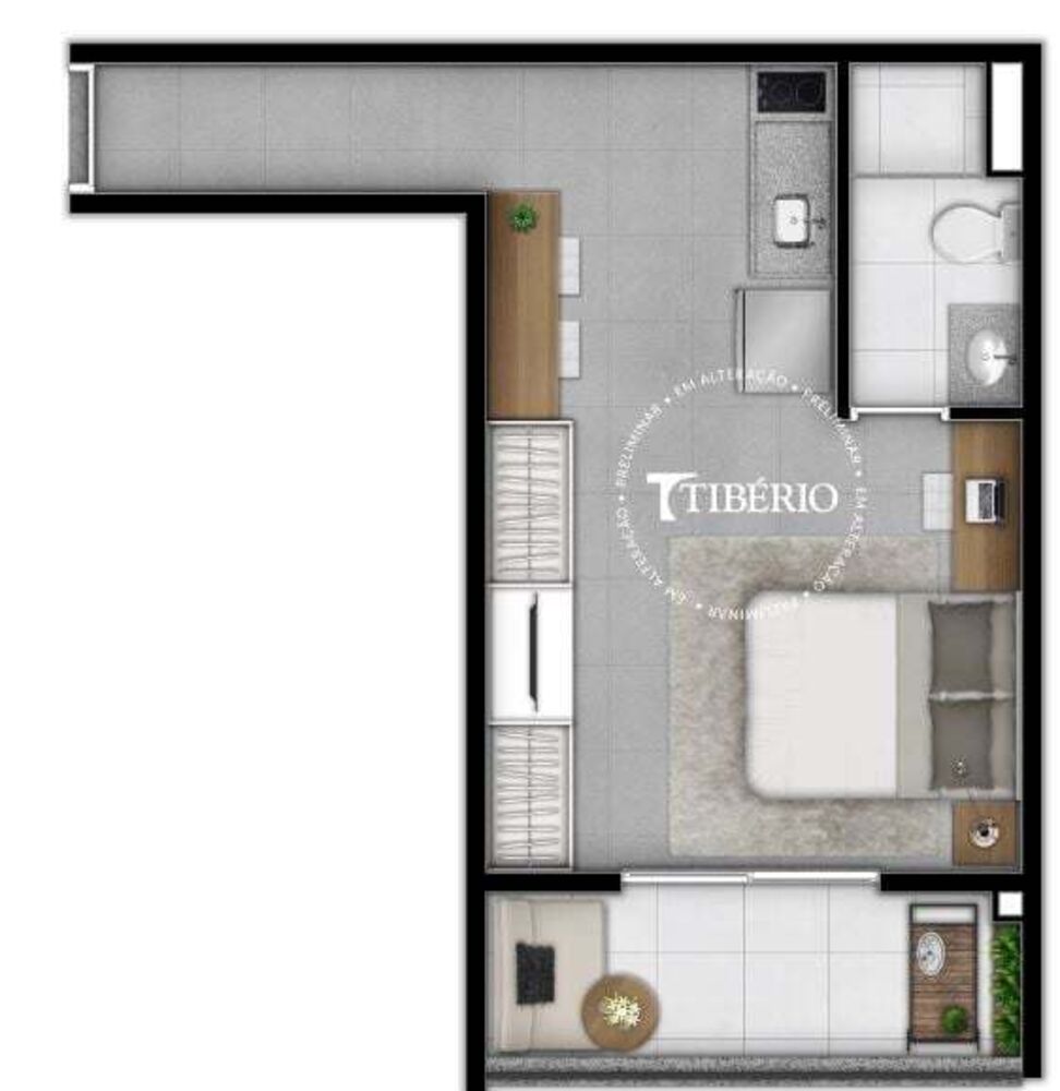 Apartamento, 1 quarto, 28 m² - Foto 1