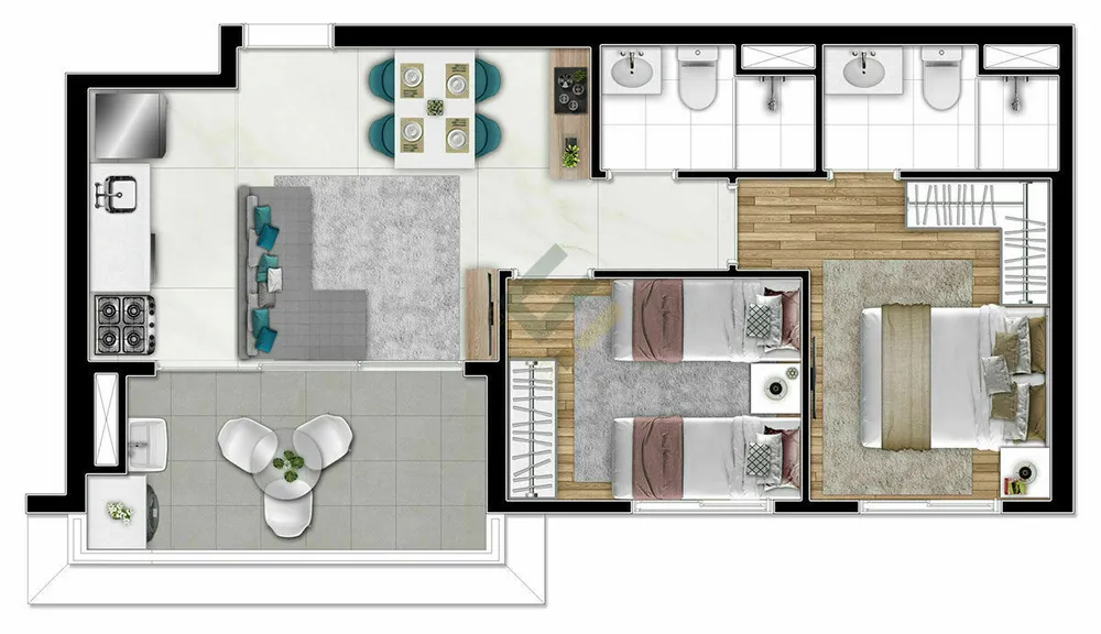 Apartamento, 2 quartos, 49 m² - Foto 19