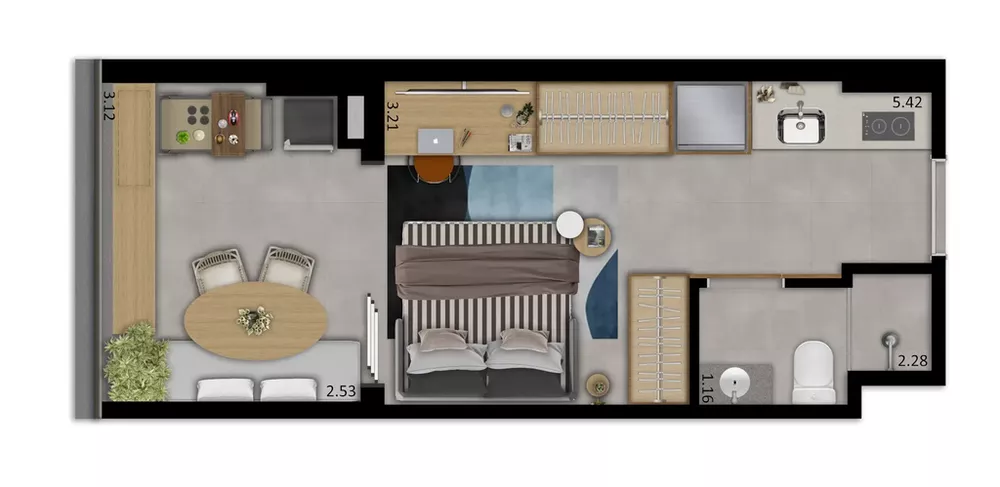 Apartamento, 1 quarto, 19 m² - Foto 12