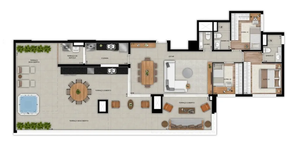 Apartamento, 3 quartos, 95 m² - Foto 1