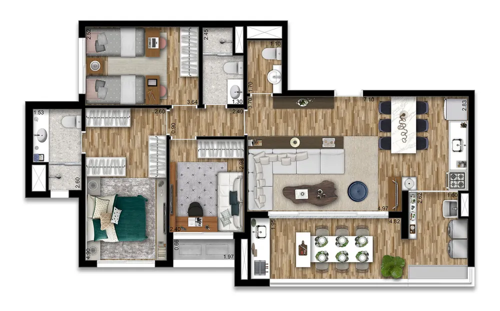 Apartamento, 3 quartos, 66 m² - Foto 17