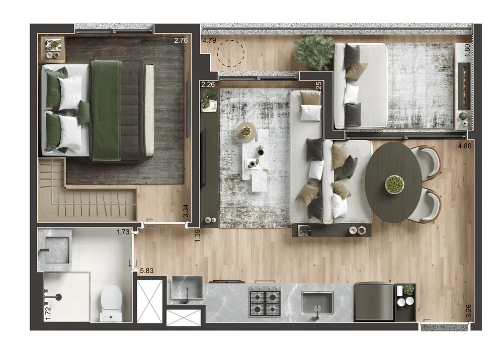 Apartamento, 1 quarto, 28 m² - Foto 16