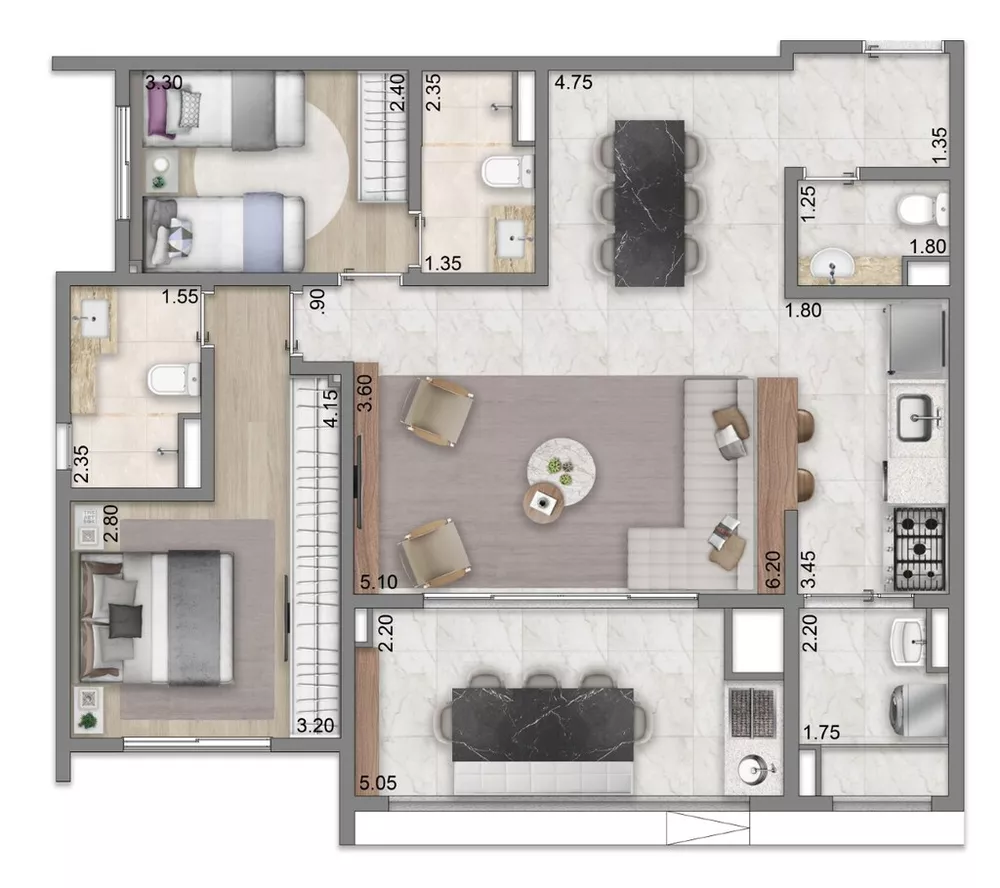 Apartamento, 2 quartos, 79 m² - Foto 11