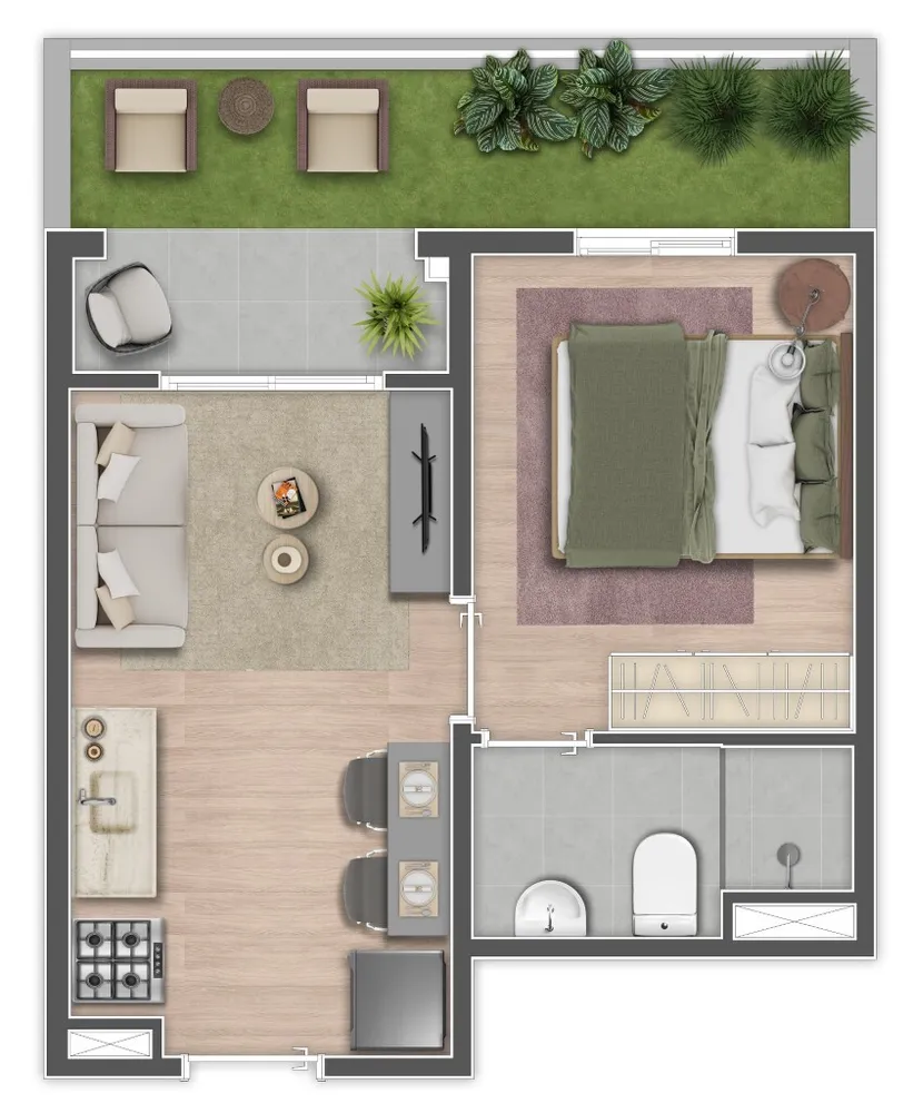 Apartamento, 1 quarto, 24 m² - Foto 12