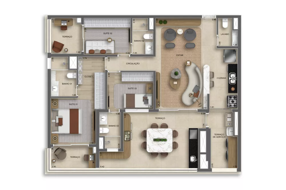 Apartamento, 3 quartos, 120 m² - Foto 11