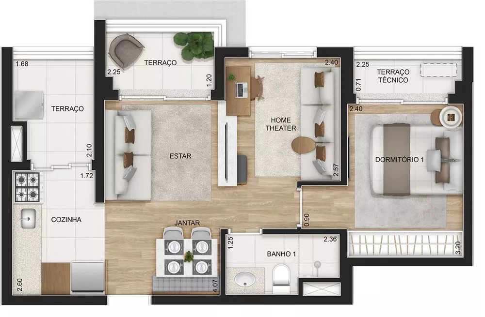 Apartamento, 3 quartos, 69 m² - Foto 10