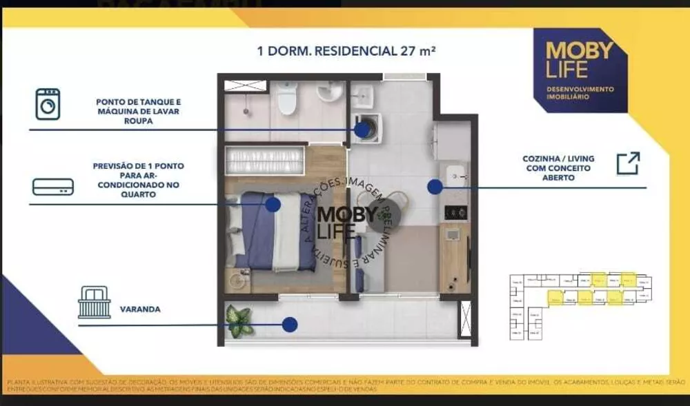 Apartamento, 1 quarto, 26 m² - Foto 3