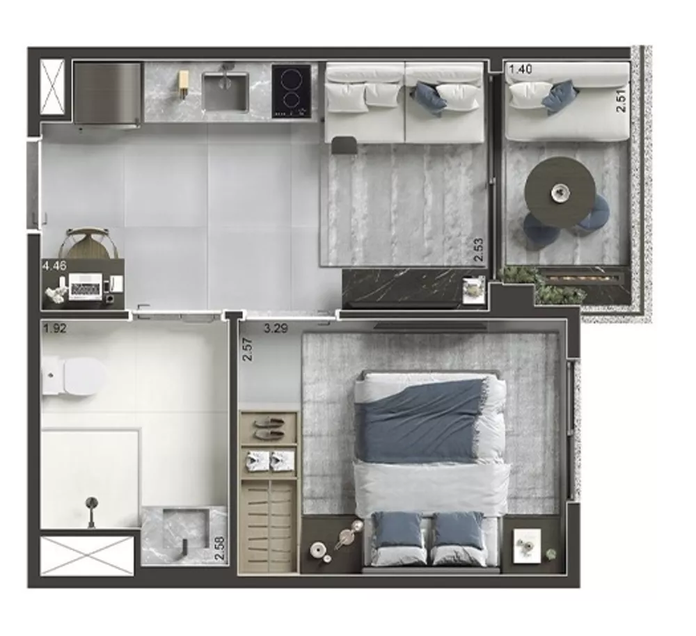 Apartamento, 1 quarto, 28 m² - Foto 10