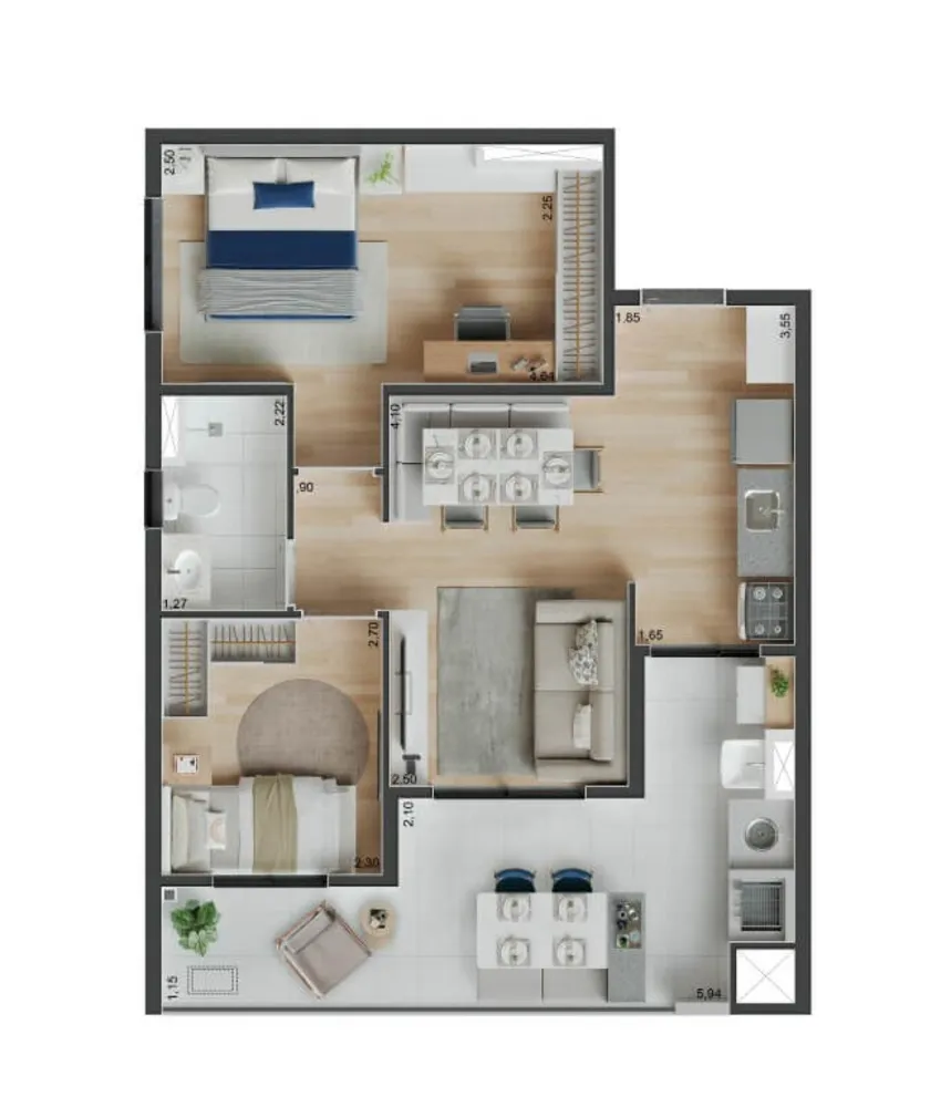 Apartamento, 2 quartos, 61 m² - Foto 30