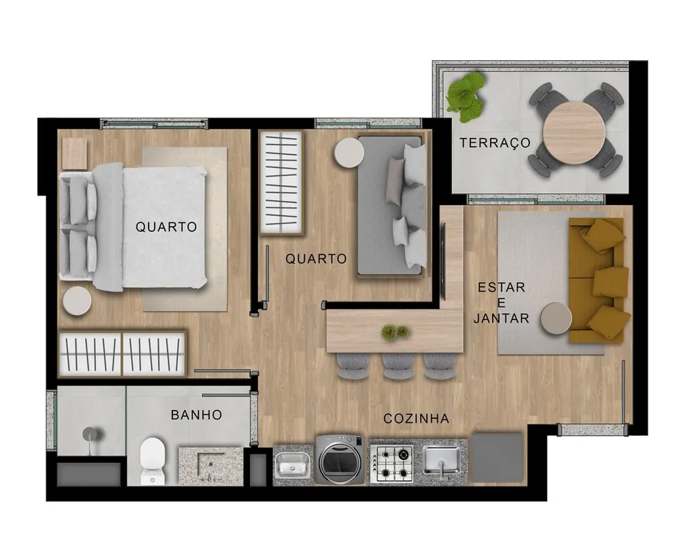 Apartamento, 2 quartos, 37 m² - Foto 13