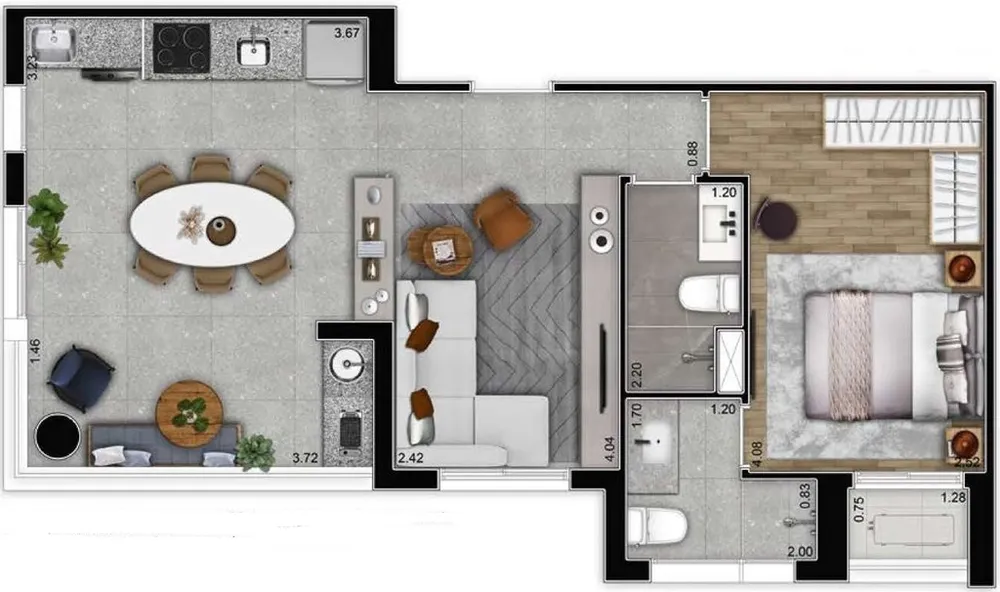 Apartamento, 2 quartos, 52 m² - Foto 8