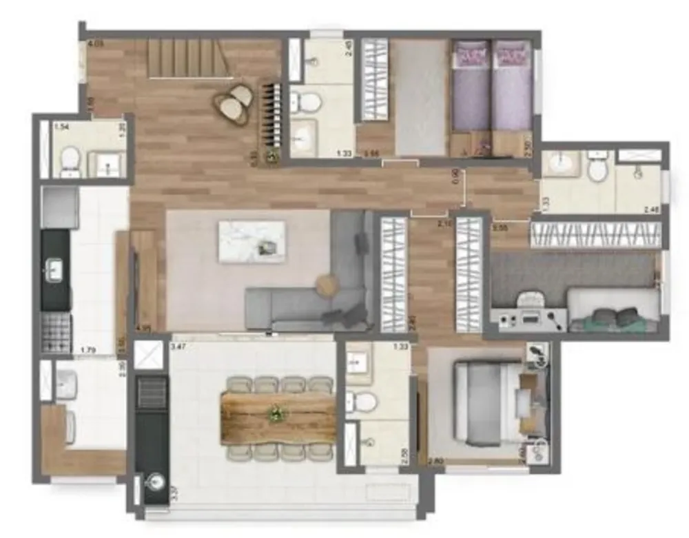 Cobertura, 4 quartos, 201 m² - Foto 6