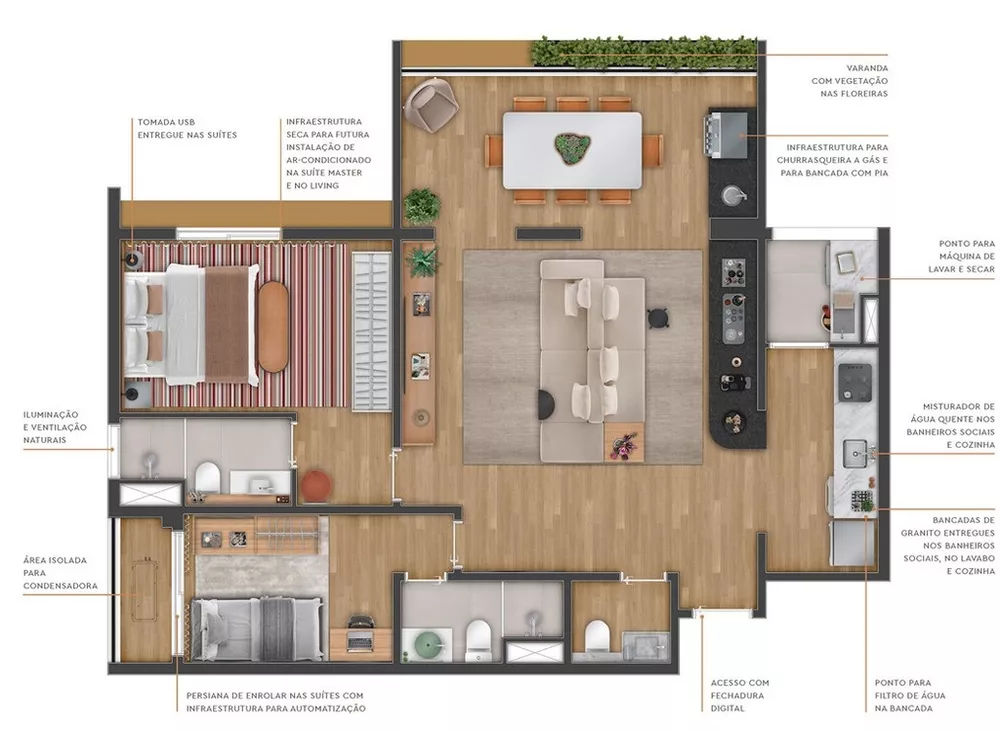 Cobertura, 3 quartos, 173 m² - Foto 9