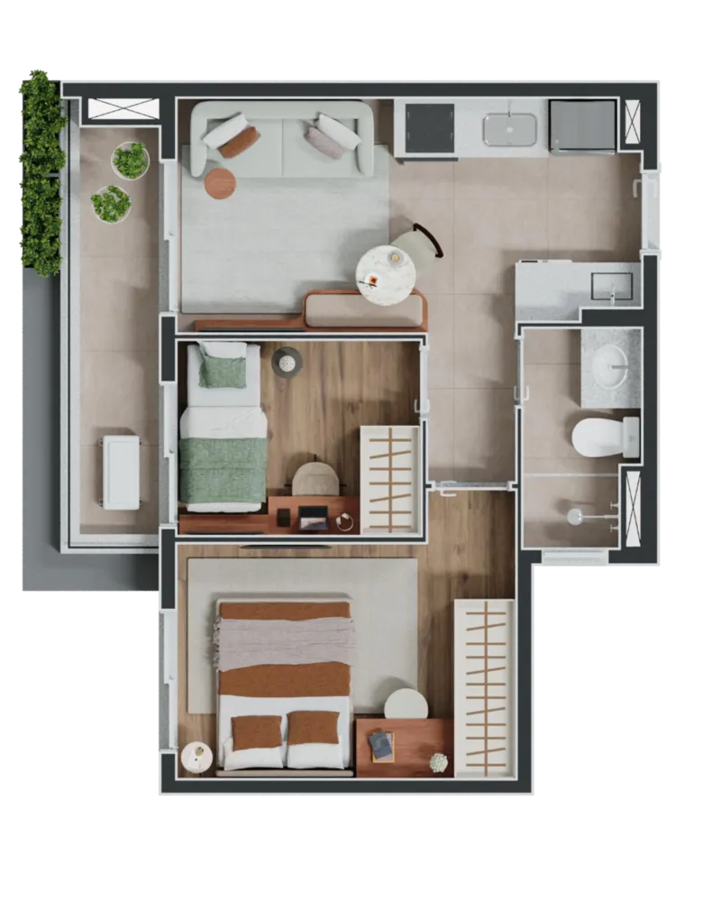 Apartamento, 1 quarto, 33 m² - Foto 22
