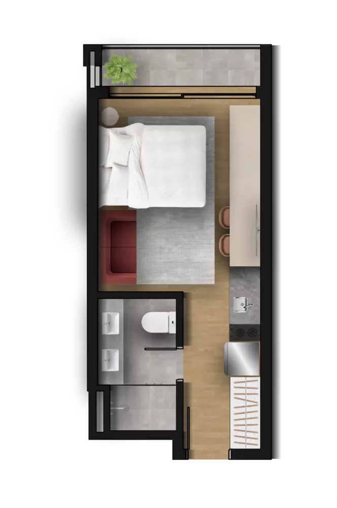 Apartamento, 1 quarto, 27 m² - Foto 11