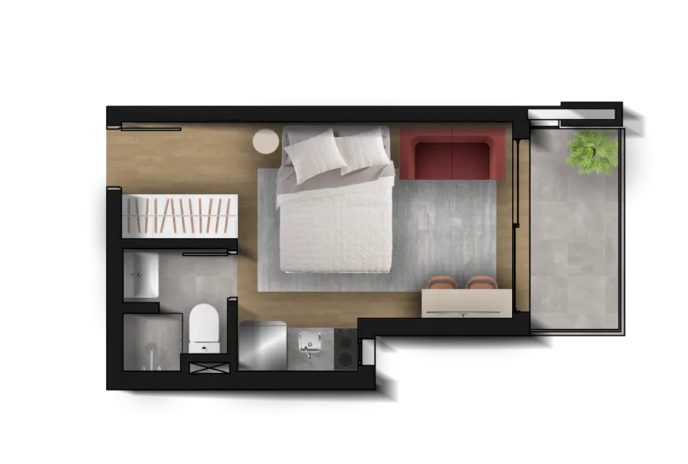Apartamento, 1 quarto, 27 m² - Foto 22