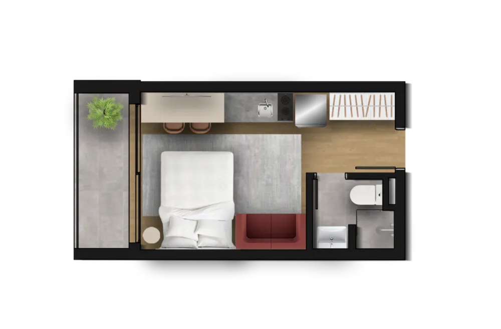 Apartamento, 1 quarto, 27 m² - Foto 28
