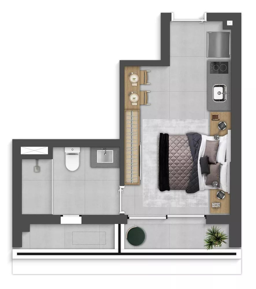 Apartamento, 1 quarto, 29 m² - Foto 9