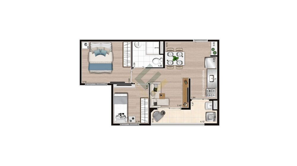 Apartamento, 2 quartos, 42 m² - Foto 14