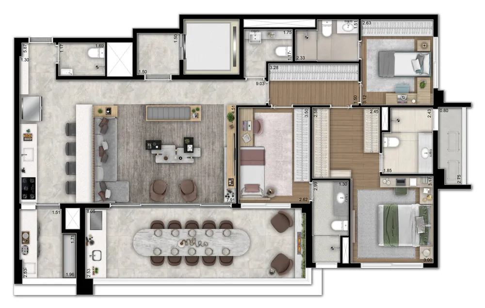 Apartamento, 4 quartos, 187 m² - Foto 8