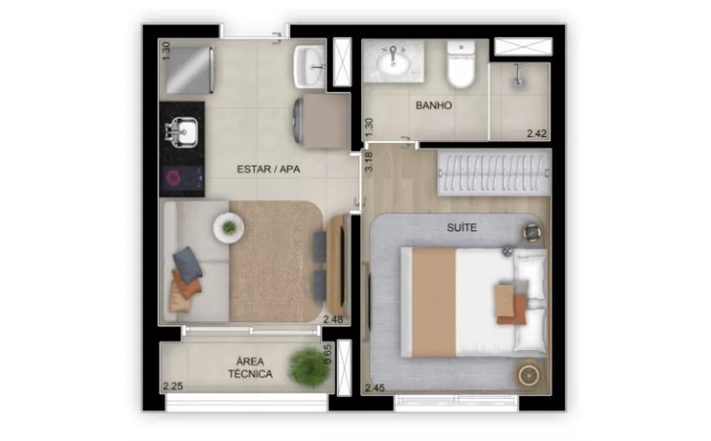 Apartamento, 3 quartos, 68 m² - Foto 4