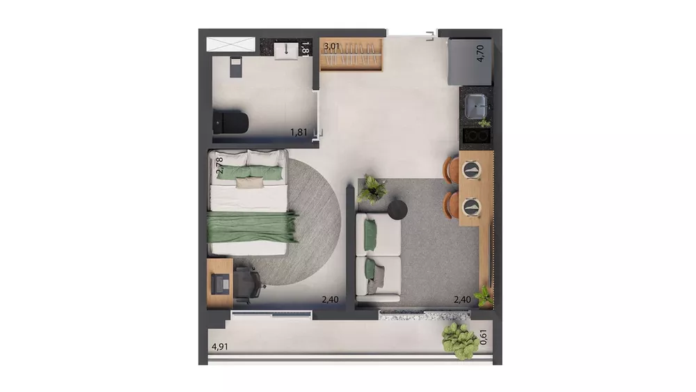 Apartamento, 1 quarto, 29 m² - Foto 5