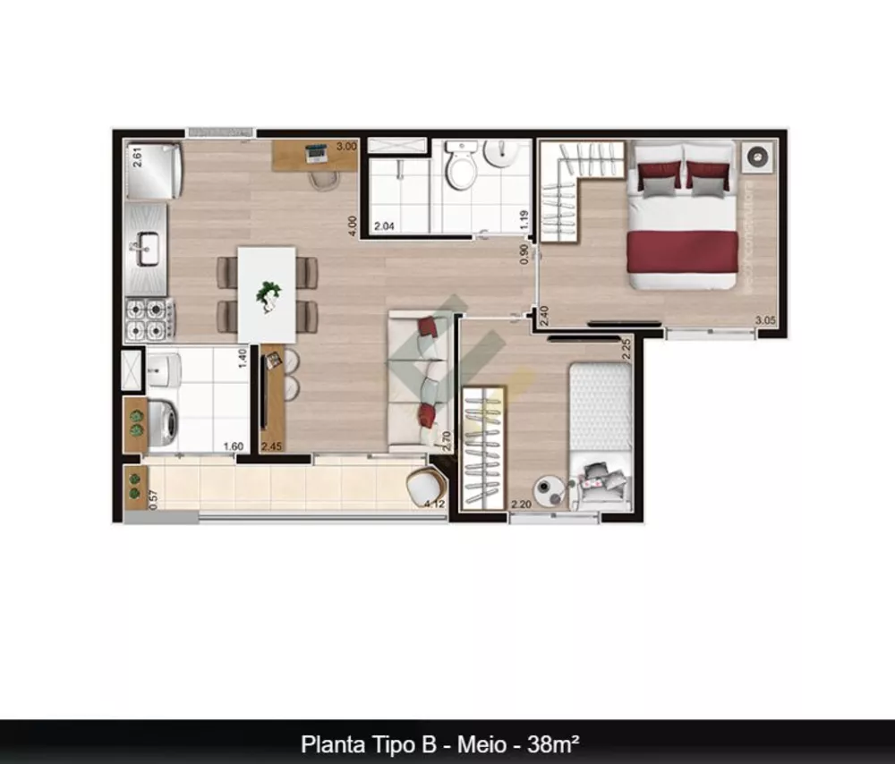 Apartamento, 2 quartos, 38 m² - Foto 13