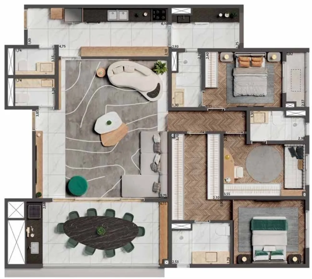 Apartamento, 2 quartos, 75 m² - Foto 12