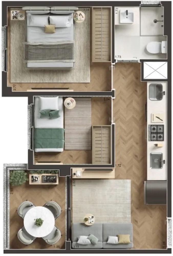 Apartamento, 1 quarto, 29 m² - Foto 14
