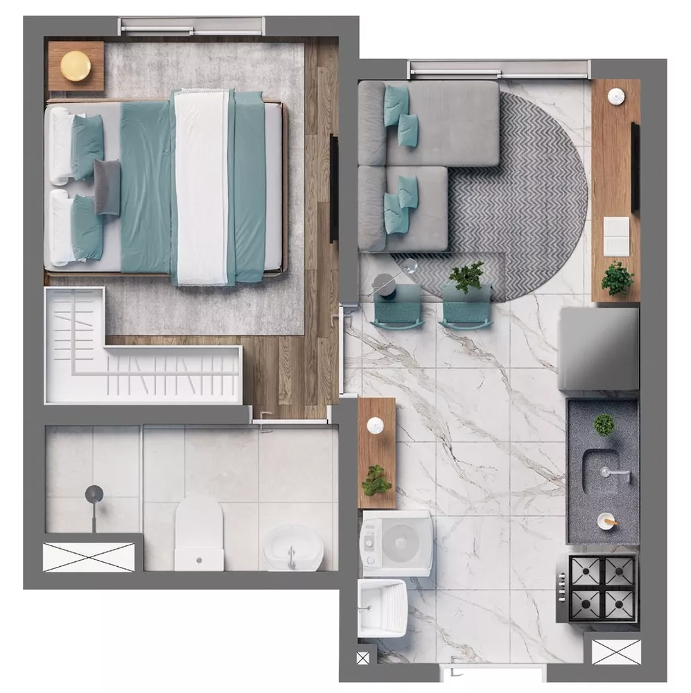 Apartamento, 2 quartos, 36 m² - Foto 12